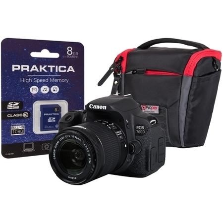 Canon EOS 700D DSLR Camera EF S 18 55mm 8GB Card Camera Bag